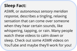 image of sleep fact on asmr